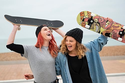 Miniatura 6 de Patineta para principiantes, 31 pulgadas, patineta completa para niños, adolescentes y adultos, 8 capas de arce de doble patada Cruiser patineta