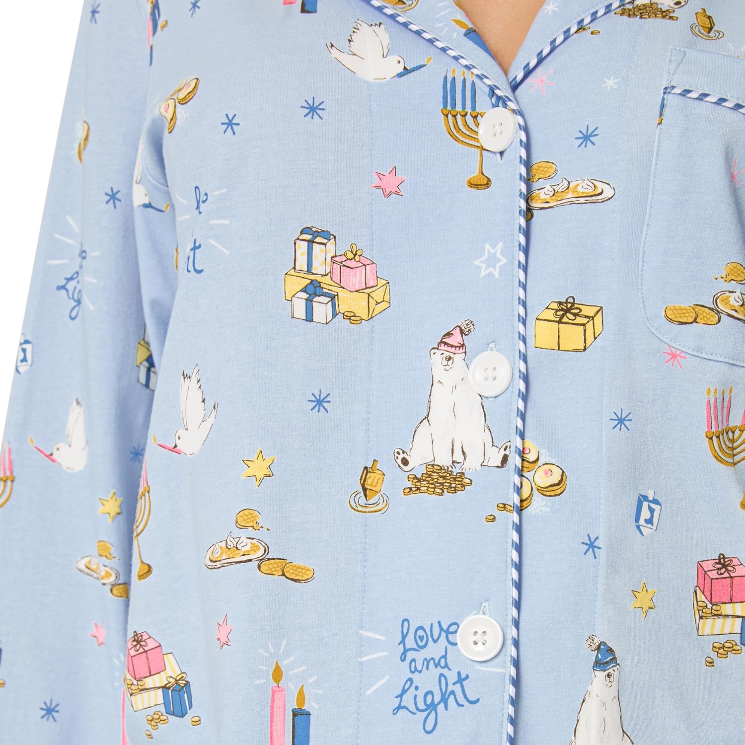 Bed Head PJs Womens Holiday Prints - Organic Cotton Sleepwear & Loungewear - Matching Long Sleeve Pajama Shirt & Pants Set - Image 2