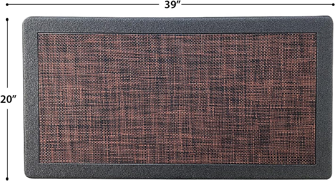 Burgundy Textilene Anti-Fatigue Kitchen Mat with Nonskid Backing