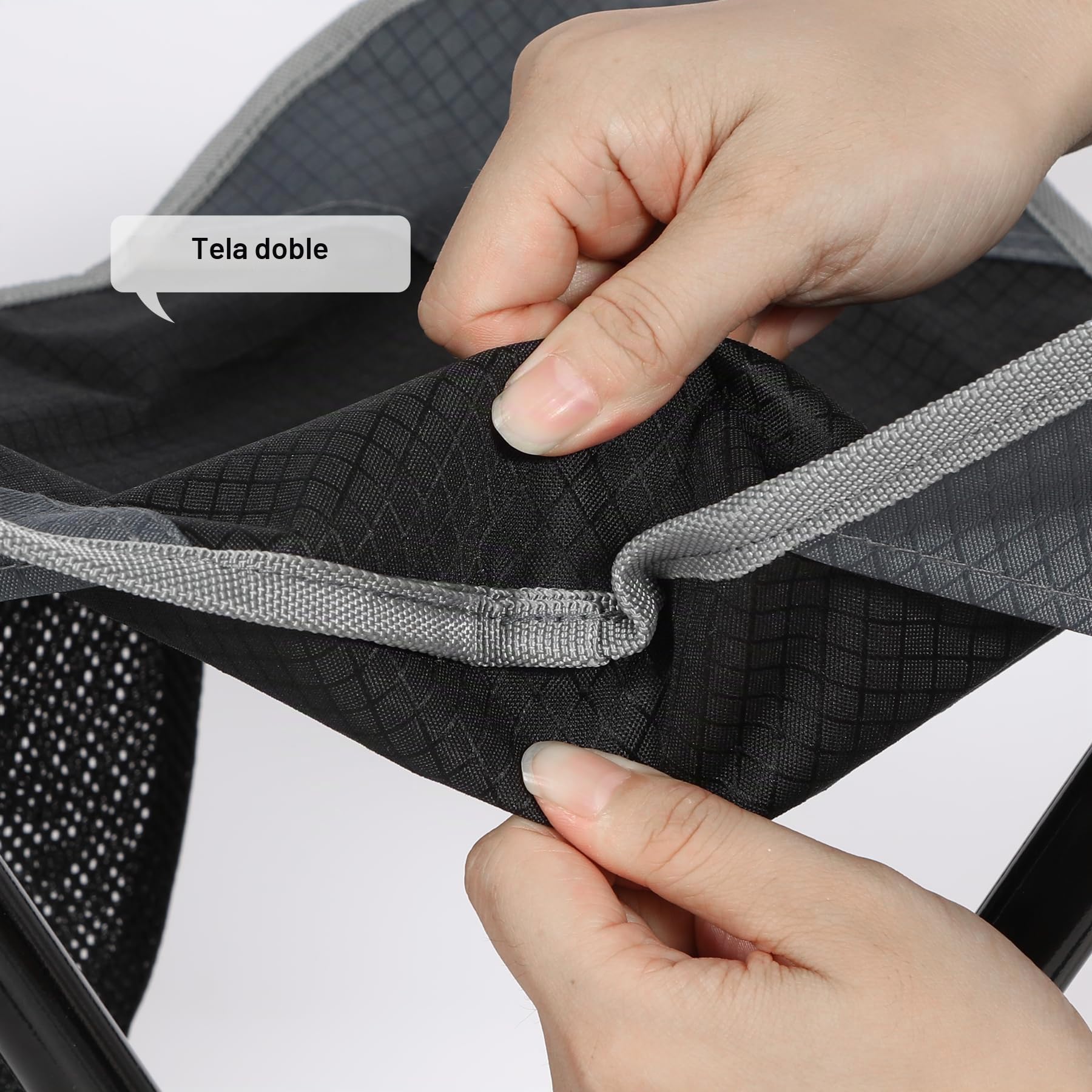 REDCAMP Taburete plegable de 3 patas, 56 cm, juego de 2 unidades, ligero, negro y gris