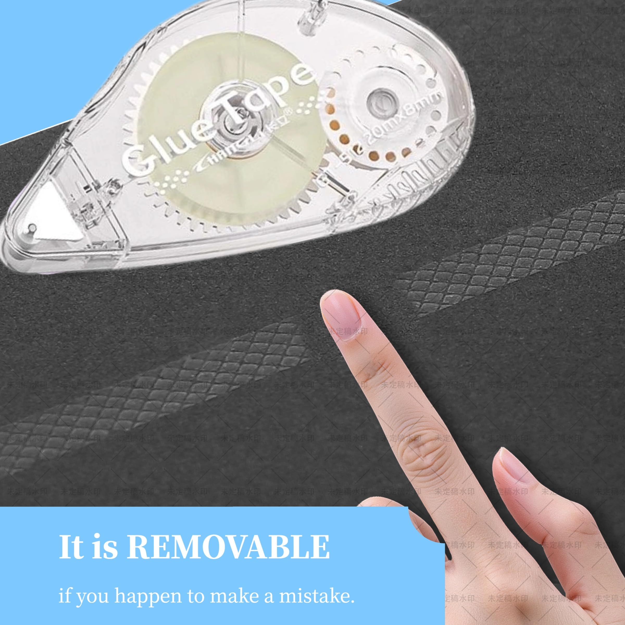 65.62 ft Extra-Long Glue Tape, 0.31 in Wide Scrapbook Tape, 5-Pack, Photo-Safe Acid-Free Double Sided Tape for Crafts, Scrapbook and Junk Journal Supplies (White) - 5