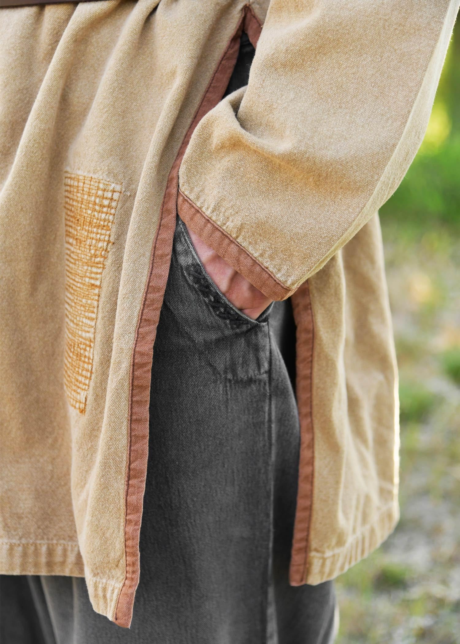 Battle-Merchant Wikinger Tunika Sigval im Used-Look | Mittelalter Hemd aus Baumwolle, Mittelalter Kleidung für Reenactment, LARP & Fantasy Cosplay