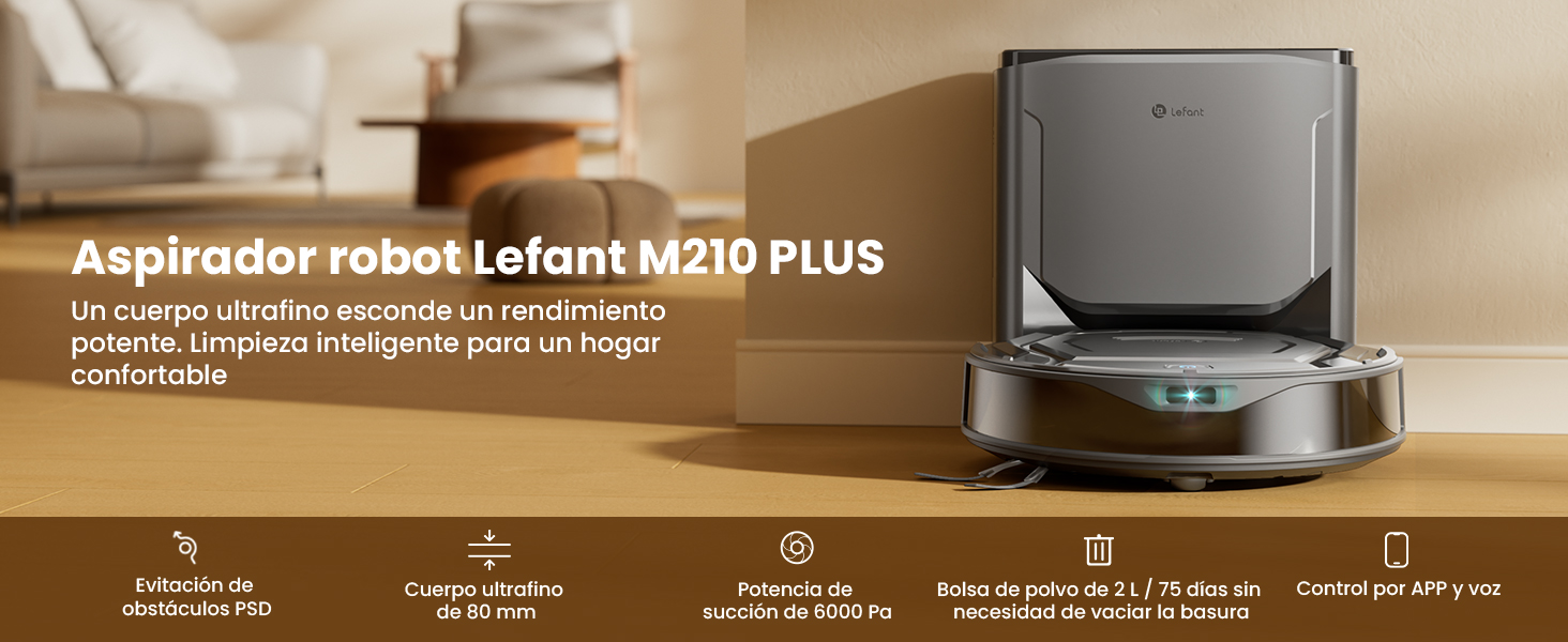 Lefant M210 Plus Robot Aspirador y Fregasuelos