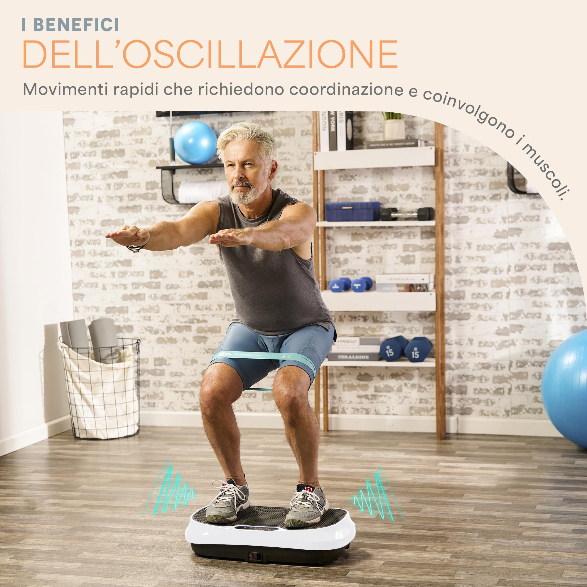 Lifepro Macchina A Pedana Vibrante - Macchina a pedana Vibrante Unisex Adulto