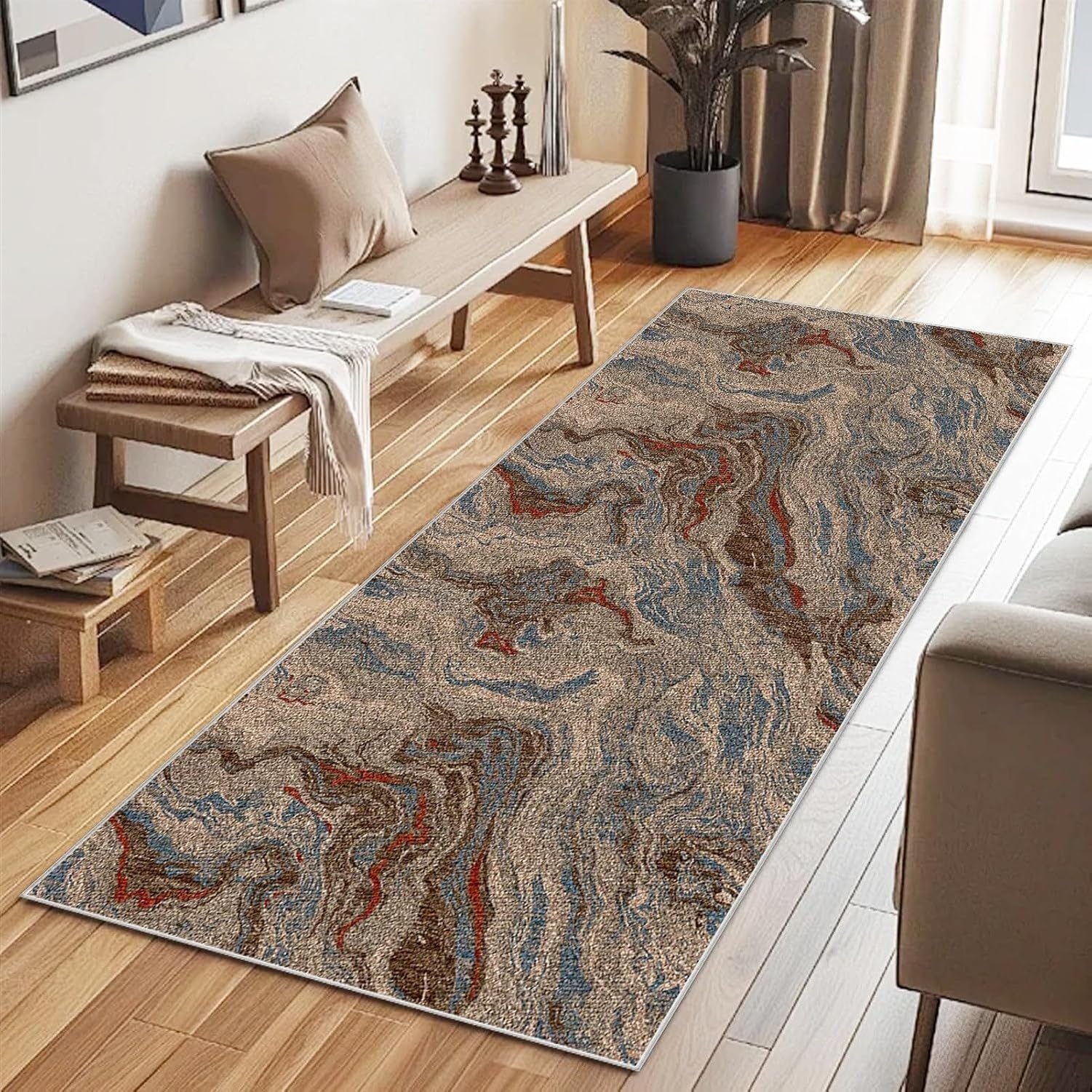 Alfombra Corredera Lavable Antideslizante Absorbente, 432-a, 90 x 450 cm
