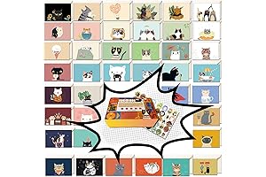 Cute Cat 40-Pack Thank You Card Ensemble