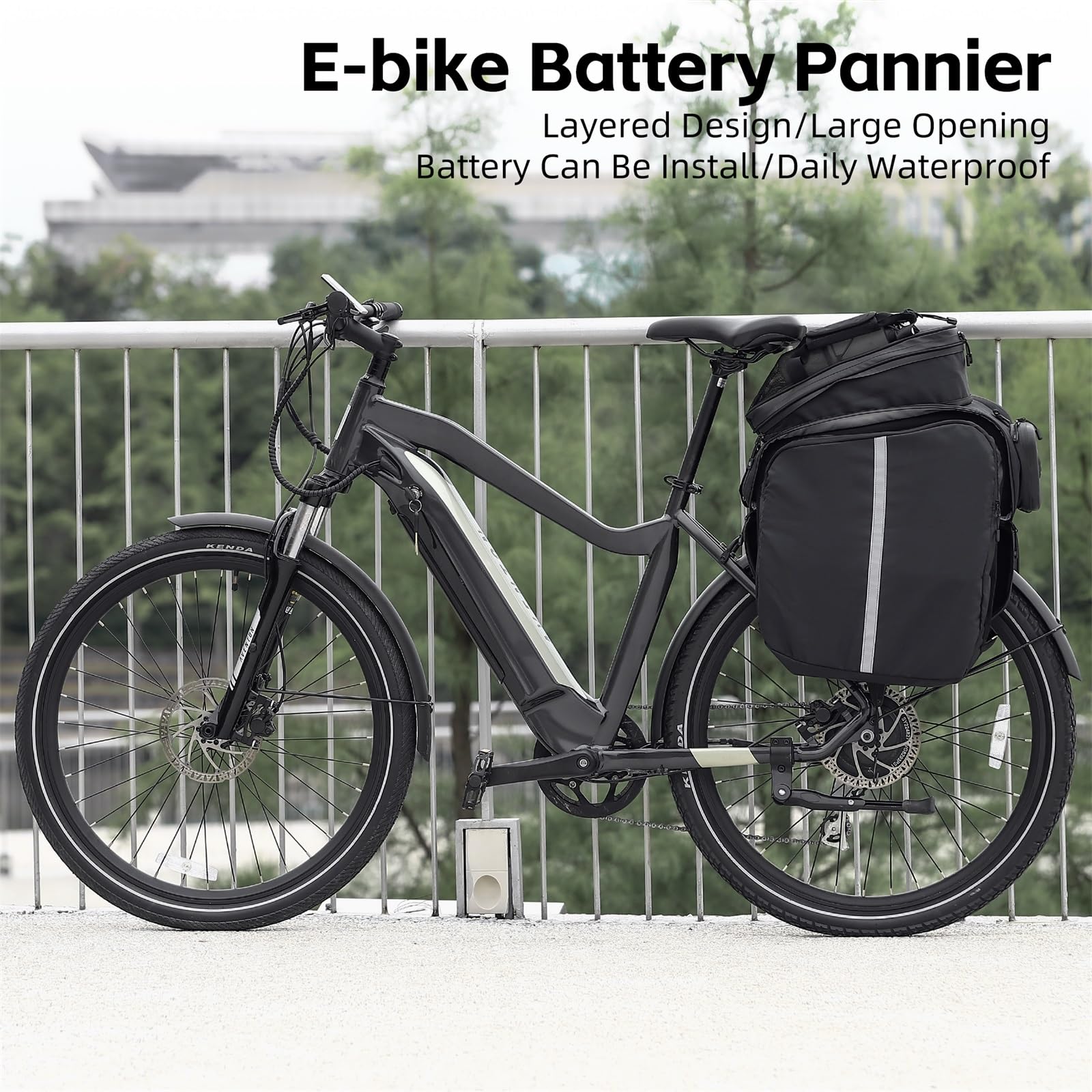 RearSeat Borsa Elettrica Della Bicicletta Batteria Borsa Espandibile Grande Capacità Portabici Rack Sedili Borsa Da Ciclismo Impermeabile