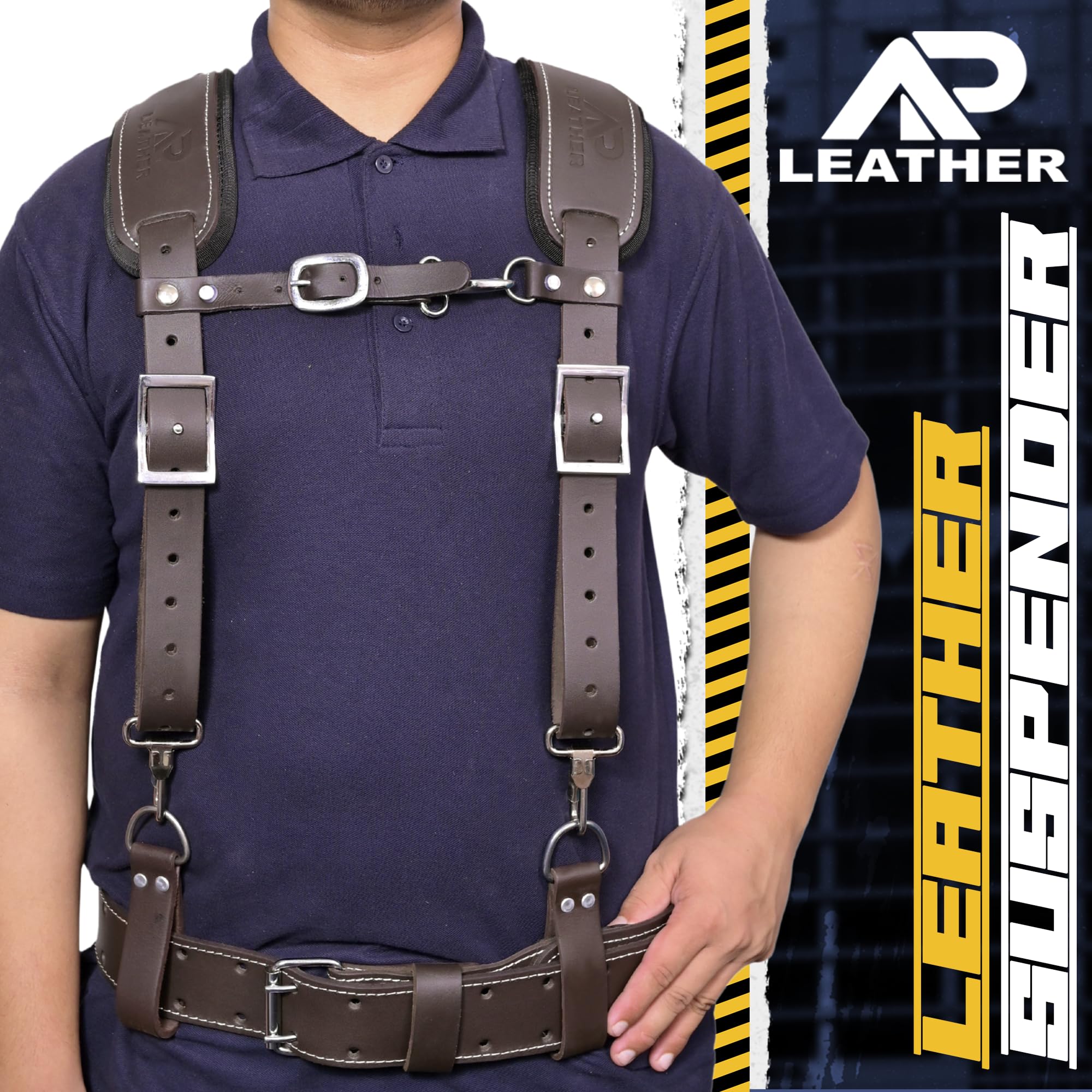 Amazon.co.jp: AP LEATHER ツールベルトサスペンダー – 建設ツール