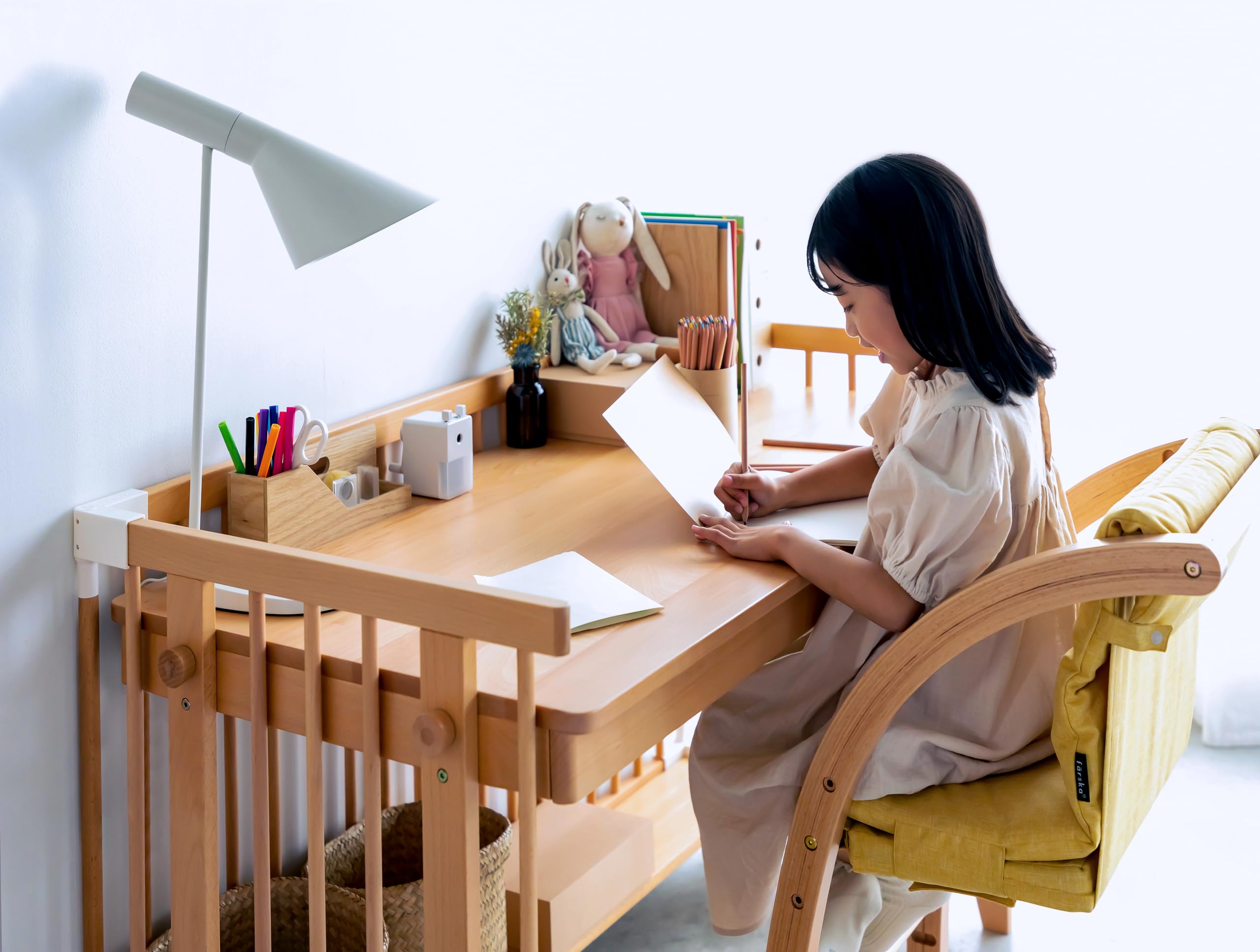 Amazon.co.jp: ファルスカ キッズチェアクッション ミモザイエロー 