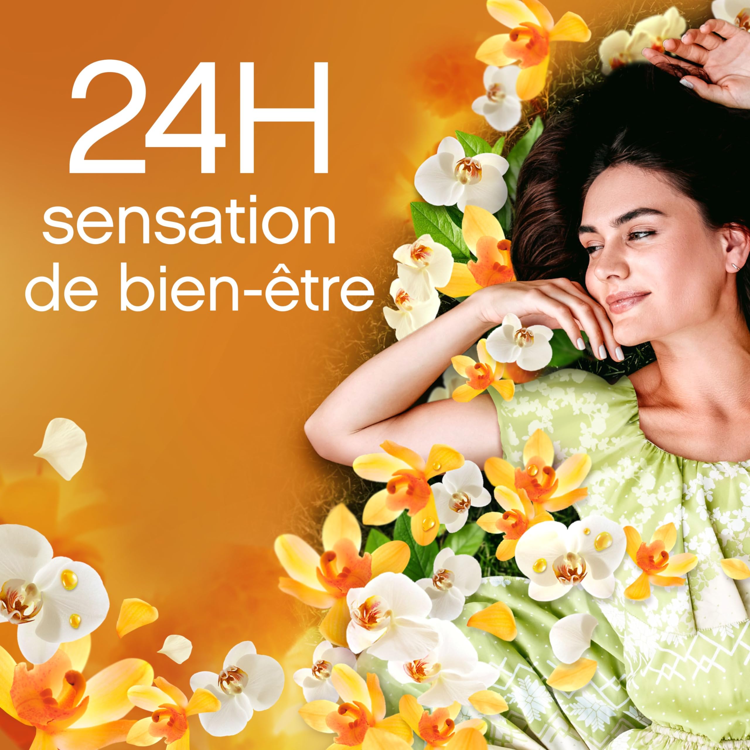Lenor Suavizante de telas 56 lavados, Ámbar y Orquídea, Colección Bienestar, Con Una Ala Aceite Esencial