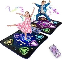 ANNKIE Dance Mat for Kids 3-12: Light-Up 12-Button 2-Player Dance Toy with 5 Modes - Active Birthday Gifts for Girls Boys