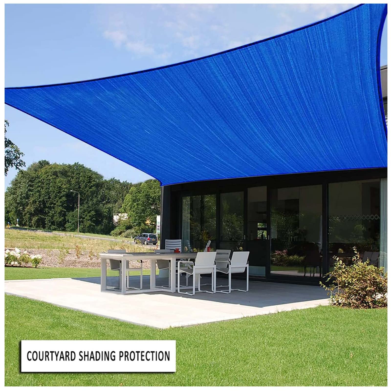 Amazon.co.jp: ブルーシェードメッシュ、8針UV耐性ファブリック