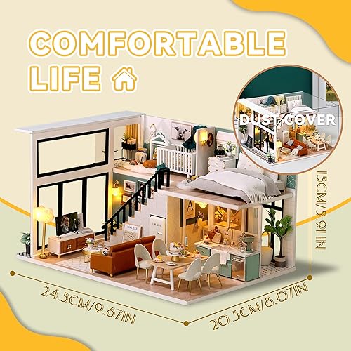 Miniatura 35 de Flever Kit de casa de muñecas en miniatura, habitación creativa con muebles para regalo romántico de San Valentín (historias de flores)