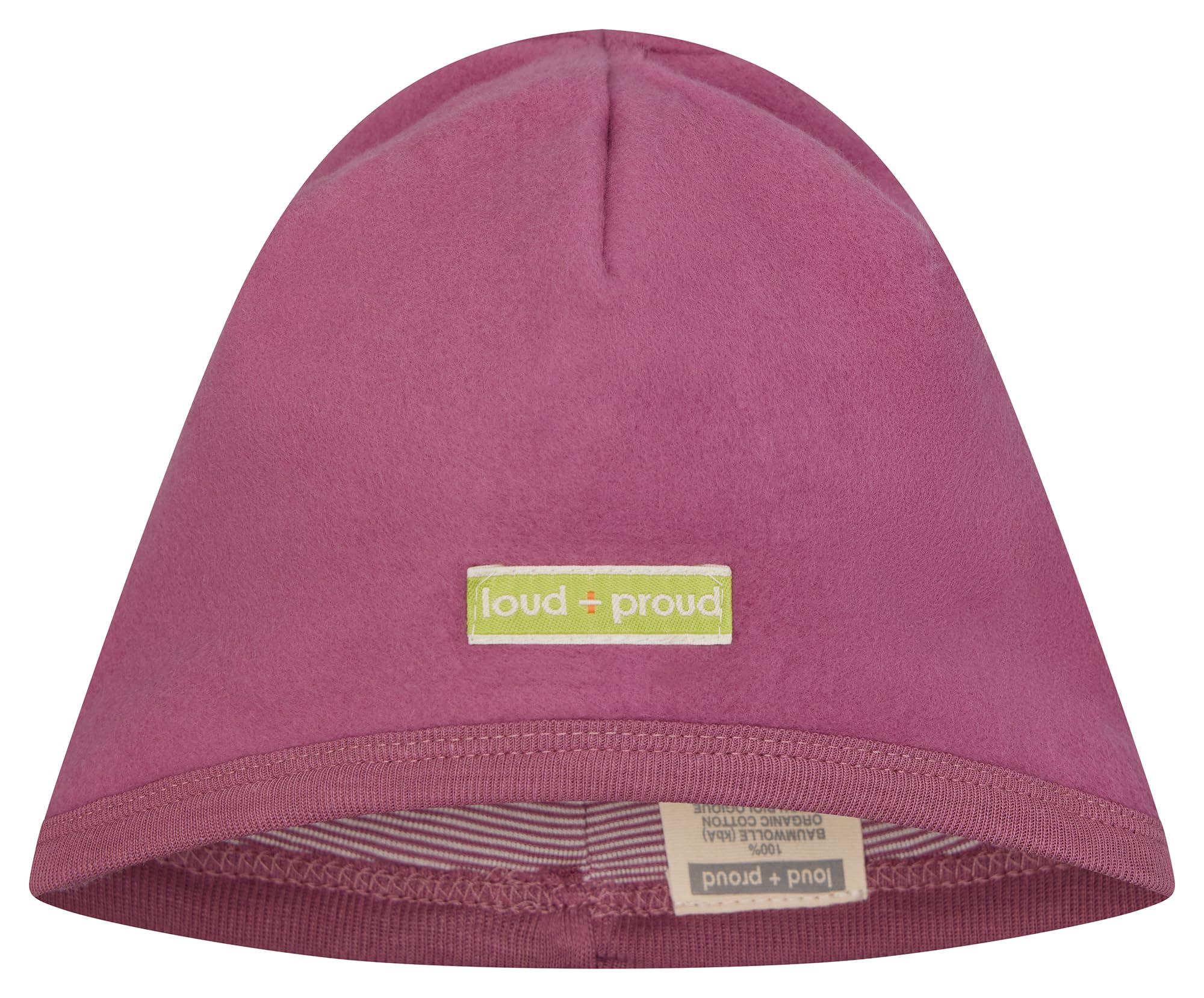 loud + proud Mädchen Baumwoll-Fleece Zum Wenden, GOTS Zertifiziert Mütze