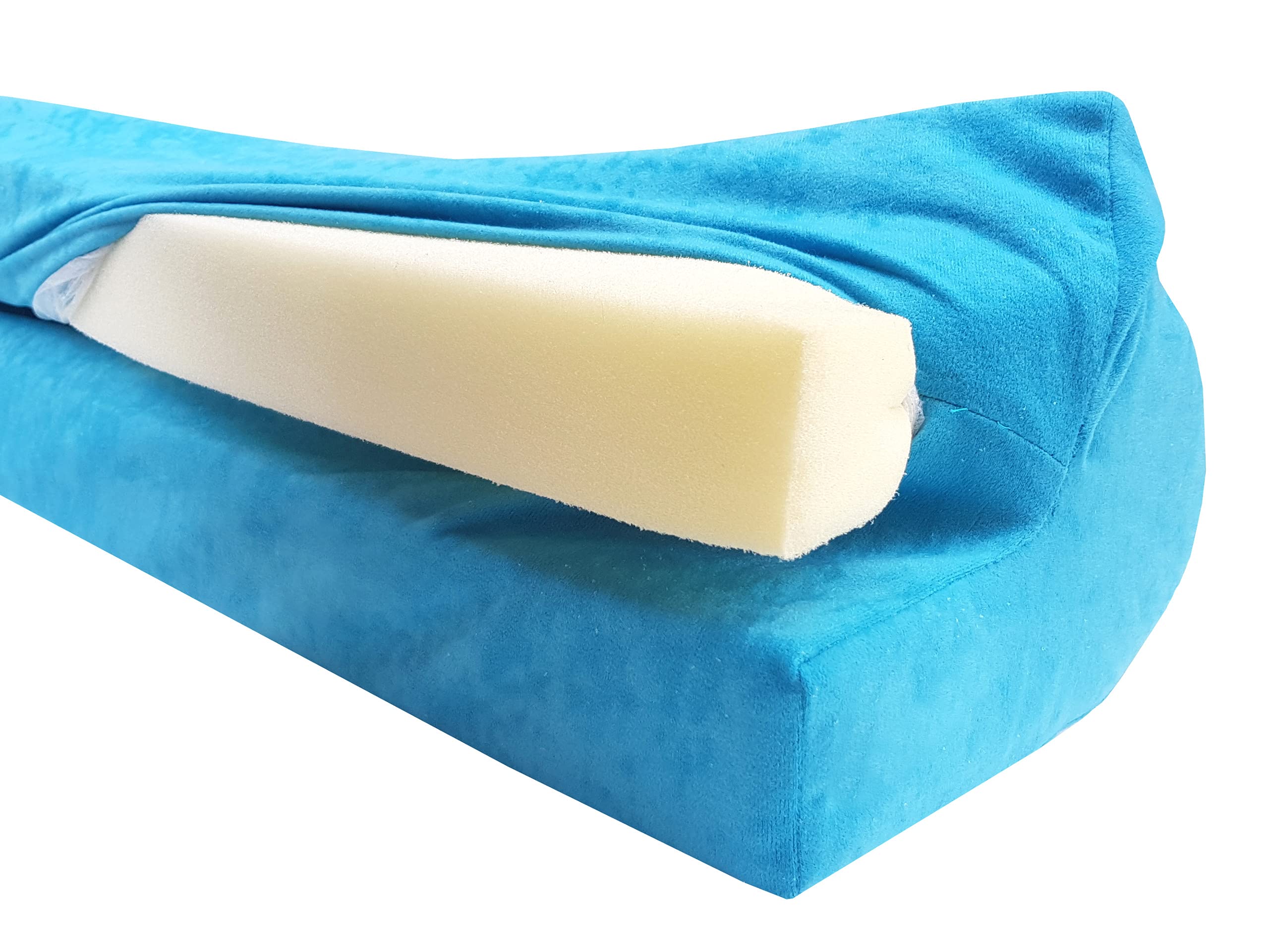 Paraspigoli per lettino, protezione dalle cadute, cuscino per paracolpi per lettino, copertura per letto alto, paraspigoli, colore blu, lunghezza 100 cm