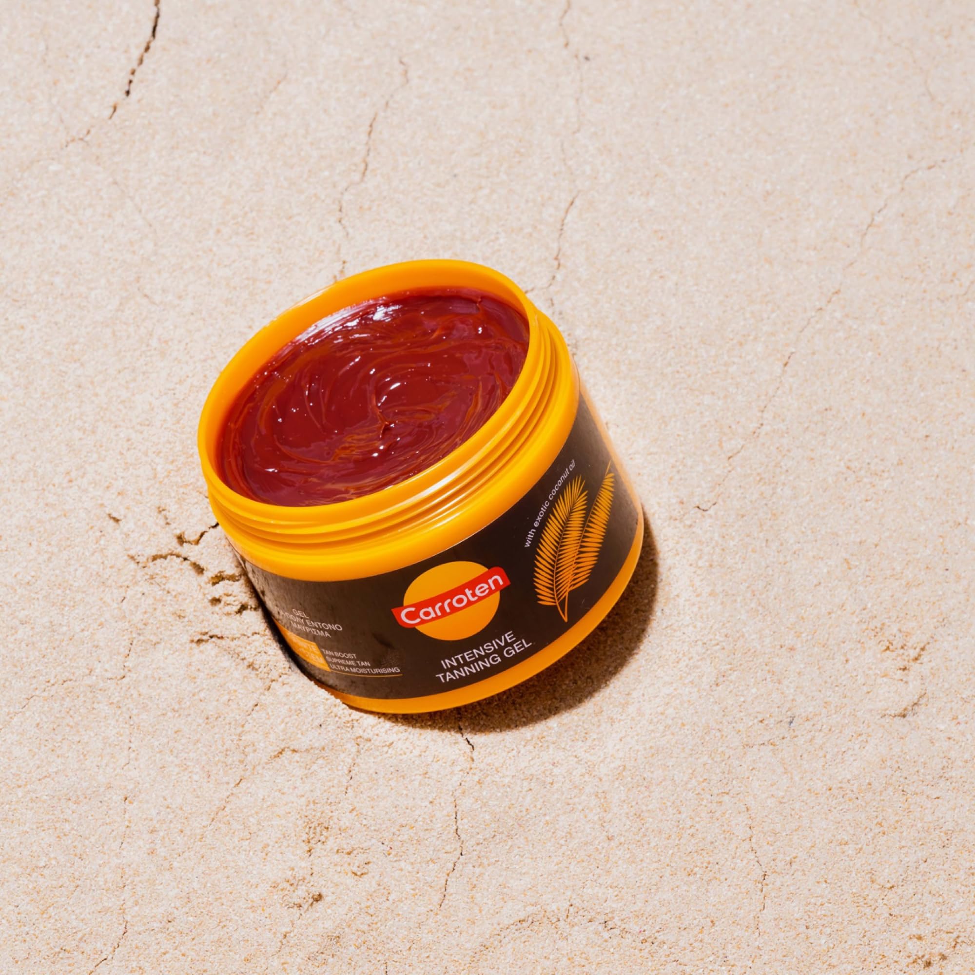 Carroten Intensive Gel Acelerador del Bronceado - Crema Bronceadora con Aceite de Coco y Vitaminas A y E - Potenciador del Bronceado para un Bronceado Rápido e Intenso, 150 ml