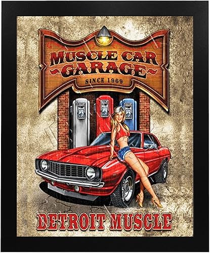 Miniatura 6 de Muscle Car Garage- Funny Garage Wall Art, This Rustic Retro Sign Replica Wall Art Is Ideal For Home Decor, Office Decor, Man Cave, Bar, Garage,