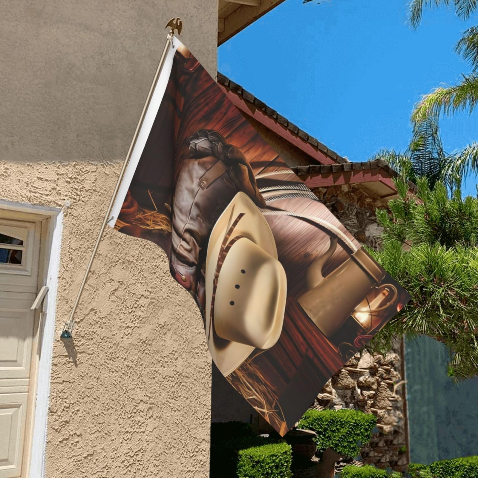 Gartenflagge Cowboy-Hut & Stiefel – 30,5x45,7 Cm, Doppelseitig, Wetterfest Für Alle Jahreszeiten