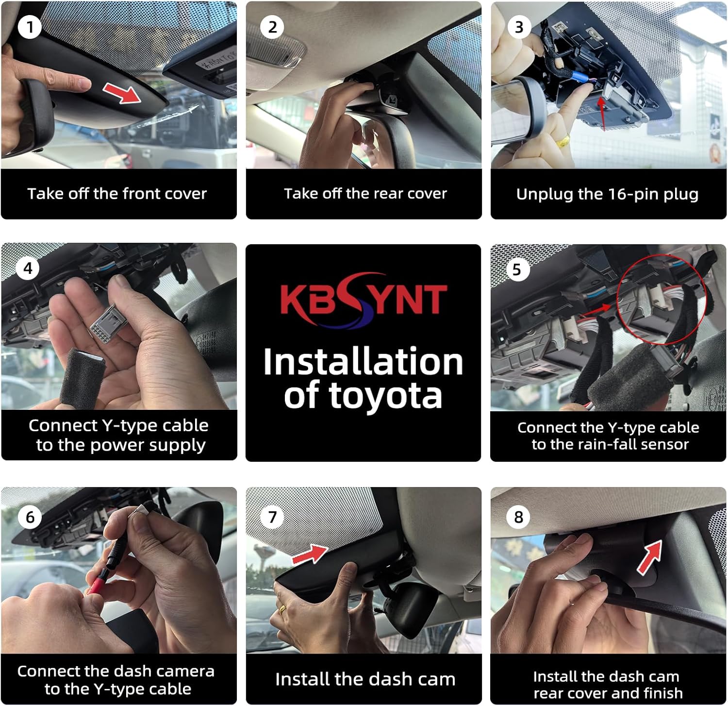 4K &1080P Dash Cam for 2024 2025 2026 Toyota Grand Highlander XLE Limited Platinum (AS10),OEM-Style, UHD 2160P Video,Built-in WiFi & APP,Loop-Recording,G-Sensor,Plug & Play,128GB Card