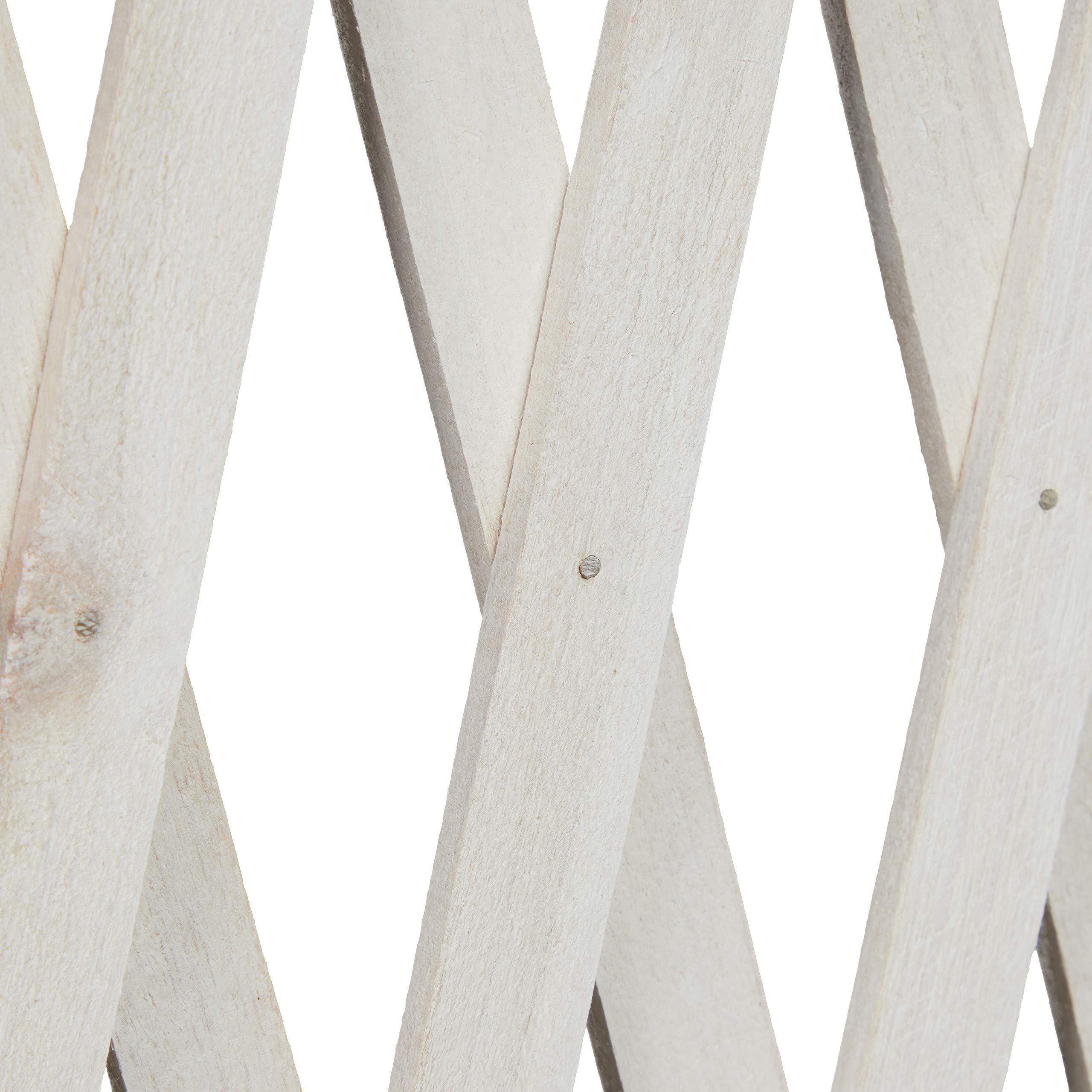 Relaxdays Graticolato in Legno, Allungabile Fino a 200 Metri, per Piante Rampicanti, per Giardini, Balconi, Bianco