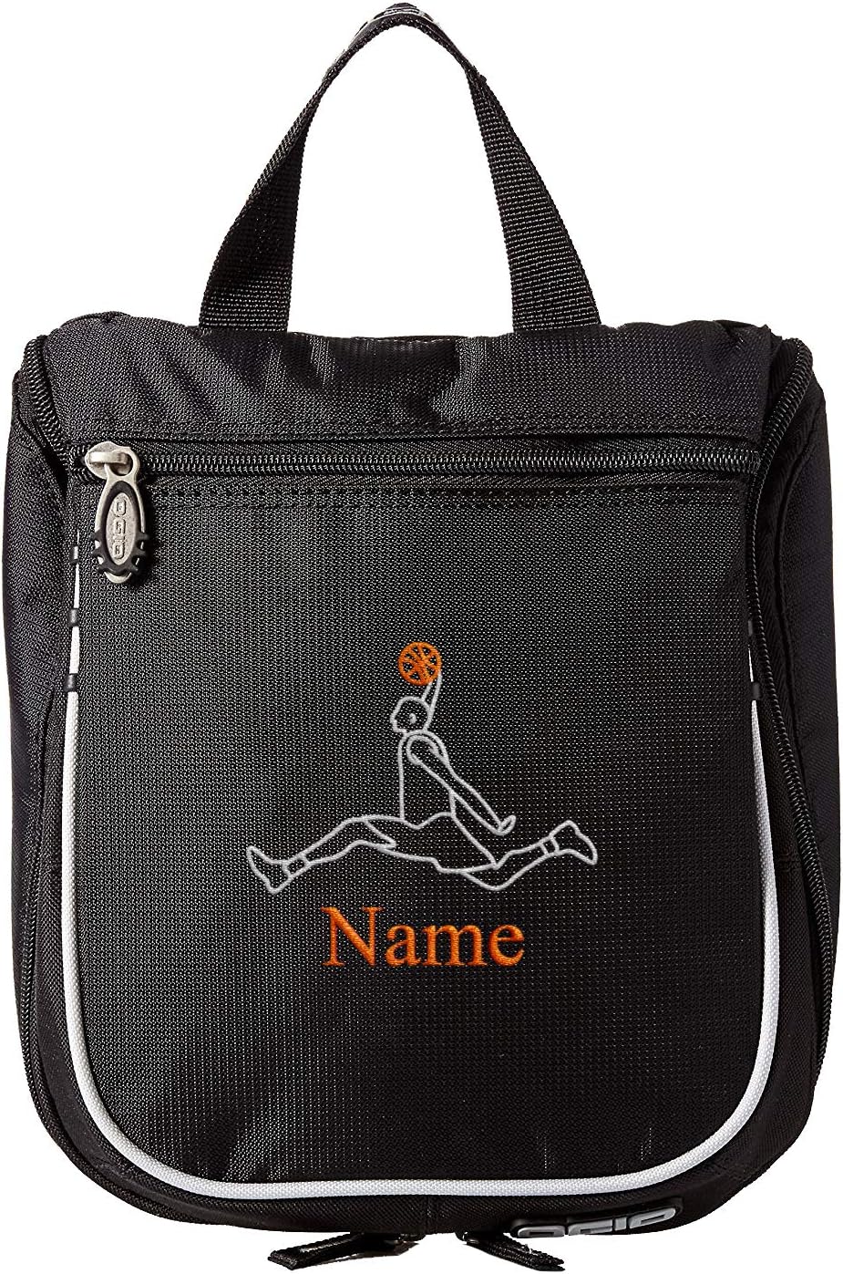 Basketball Toiletry Bag, Personalized Men's Shaving Kit, Hanging Travel Case