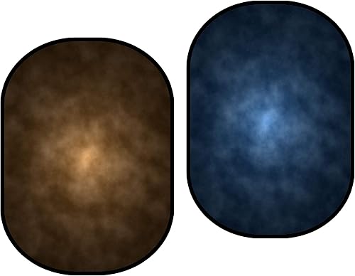 Kate Telón de fondo plegable para fotografía, color azul oscuro y marrón, fondo portátil para retrato, transmisión en vivo, 5 x 6.5 pies