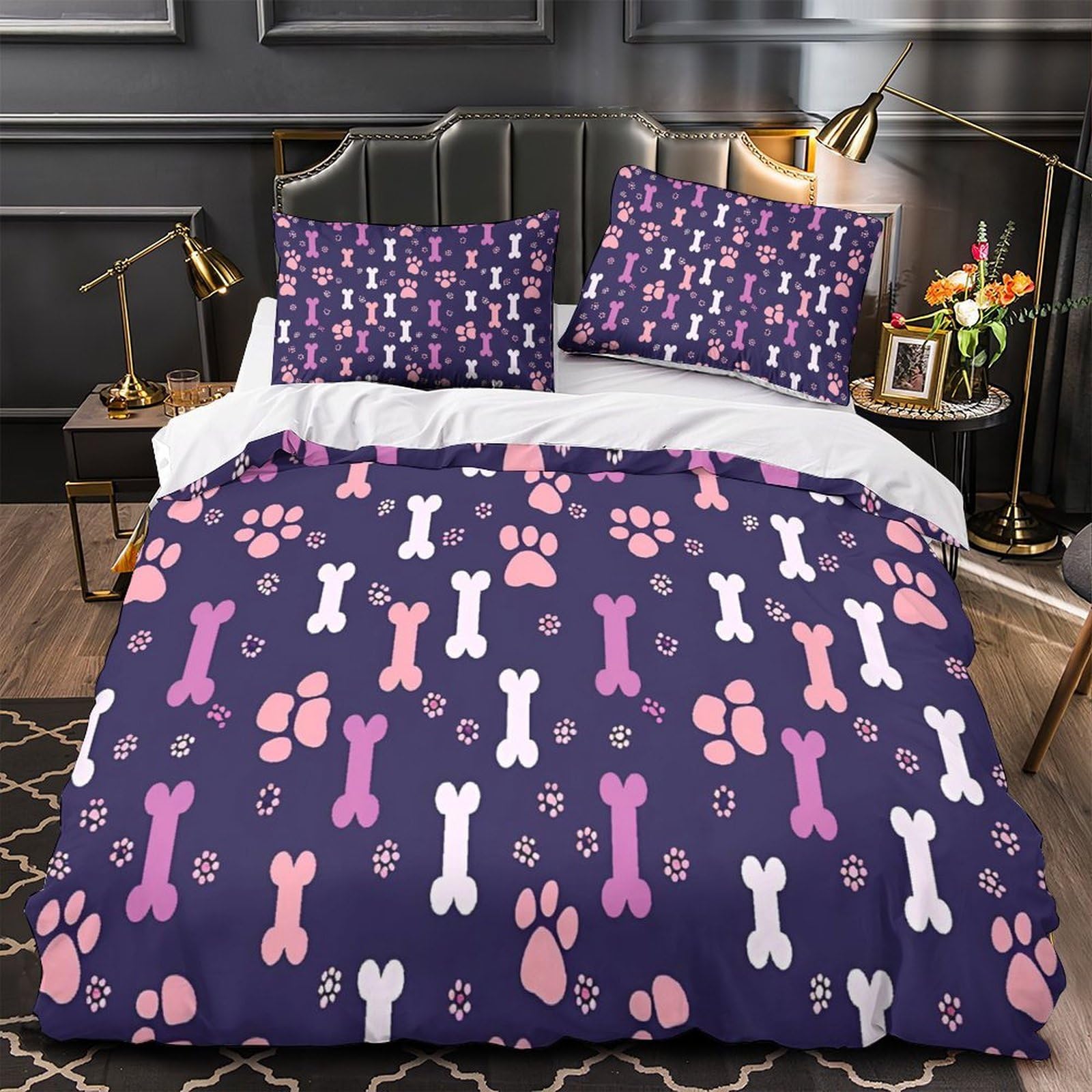 Chien Doberman Housse de Couette Anti-Allergie Fermeture Éclair