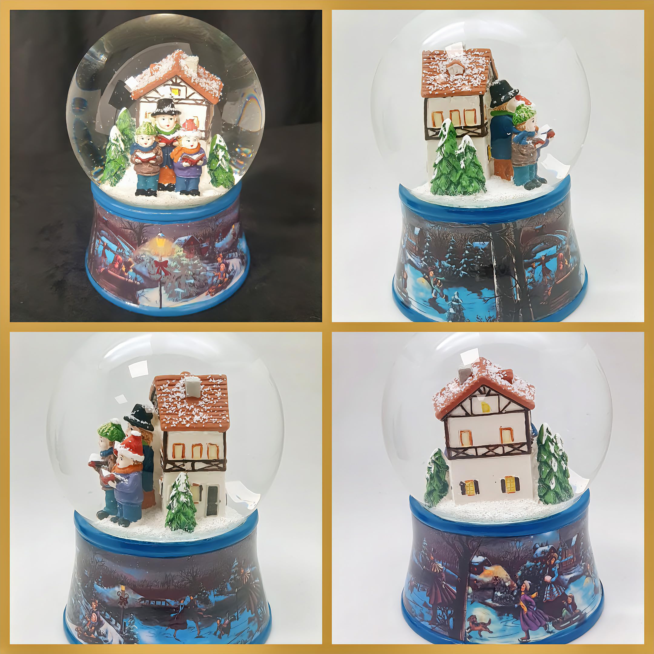 Weihnachts-Schneekugel mit Musik | Weihnachtssinger | B: 10 cm | 20282