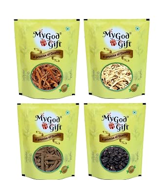 Shatavar, Safed Musli, Ashwagandha Kaunch Beej Combo Pack Seed 200GM Packet 50 GM Each Combo 2