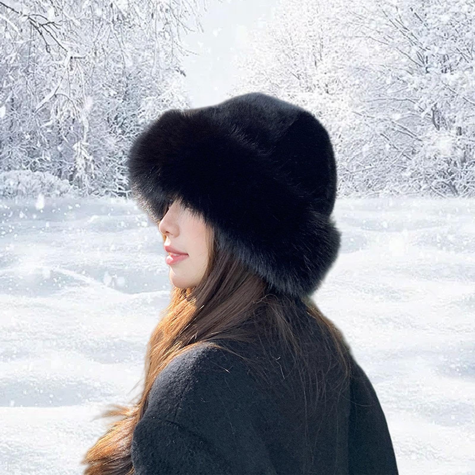 2026 Gorro de Invierno para Mujer,Gorro Ruso para Deportes de Nieve,Sombrero Mujer Invierno,Mujer Sombrero de Piel Sintética Invierno Cálido Gorro para Esquí Gorra Estilo de Rusia