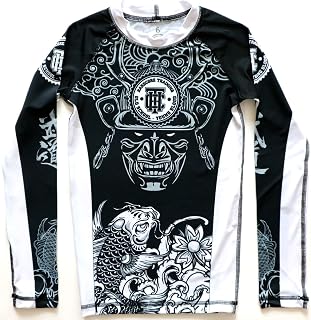 Hardcore Training Koi Rash Guard Kids Unisex Compression Base Layer Tights No Gi BJJ Fitness MMA Workout Grappling Sport Clothing