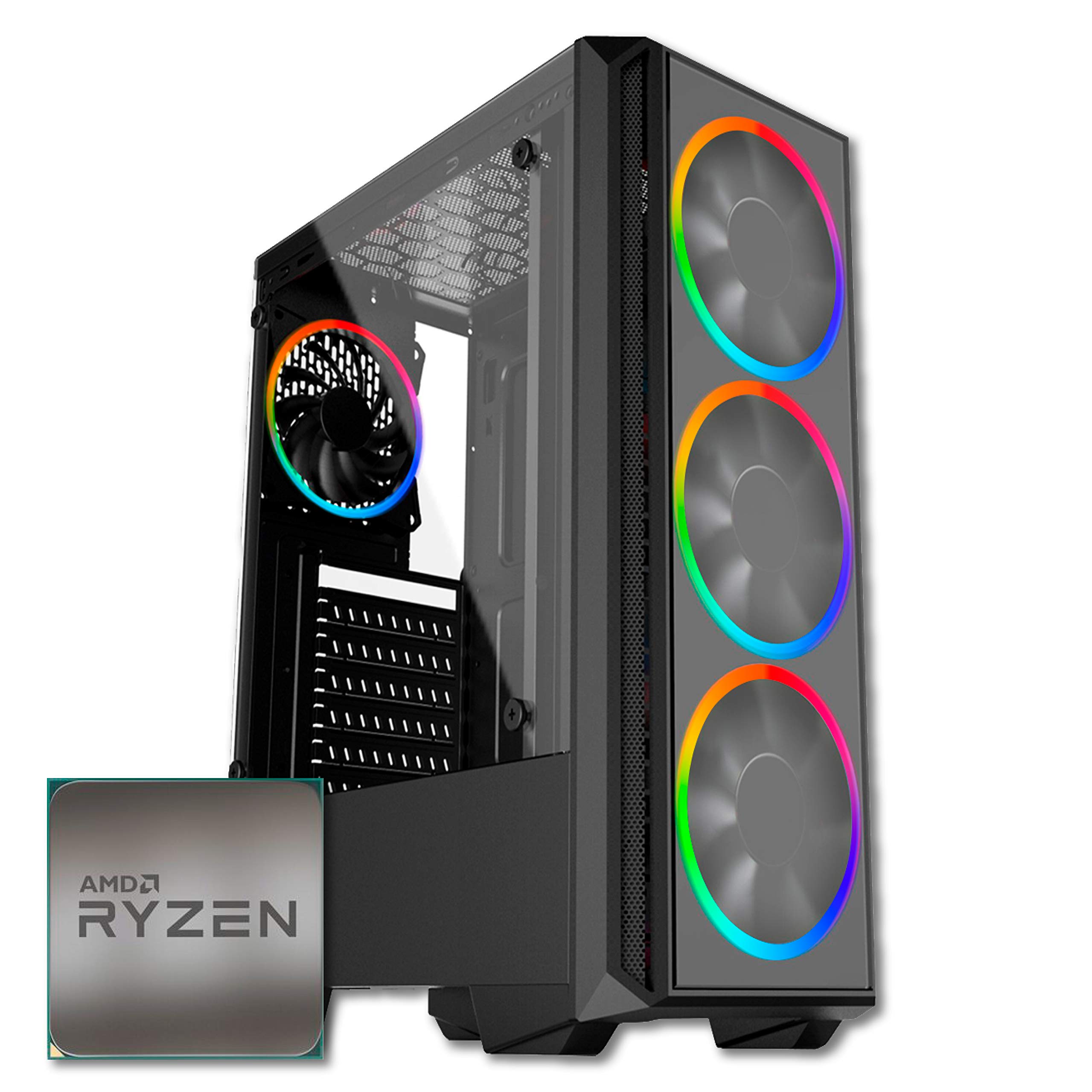 PC Gamer AMD Ryzen 3 Radeon Vega 8 RAM 8GB DDR4 HD 1TB 500W 80