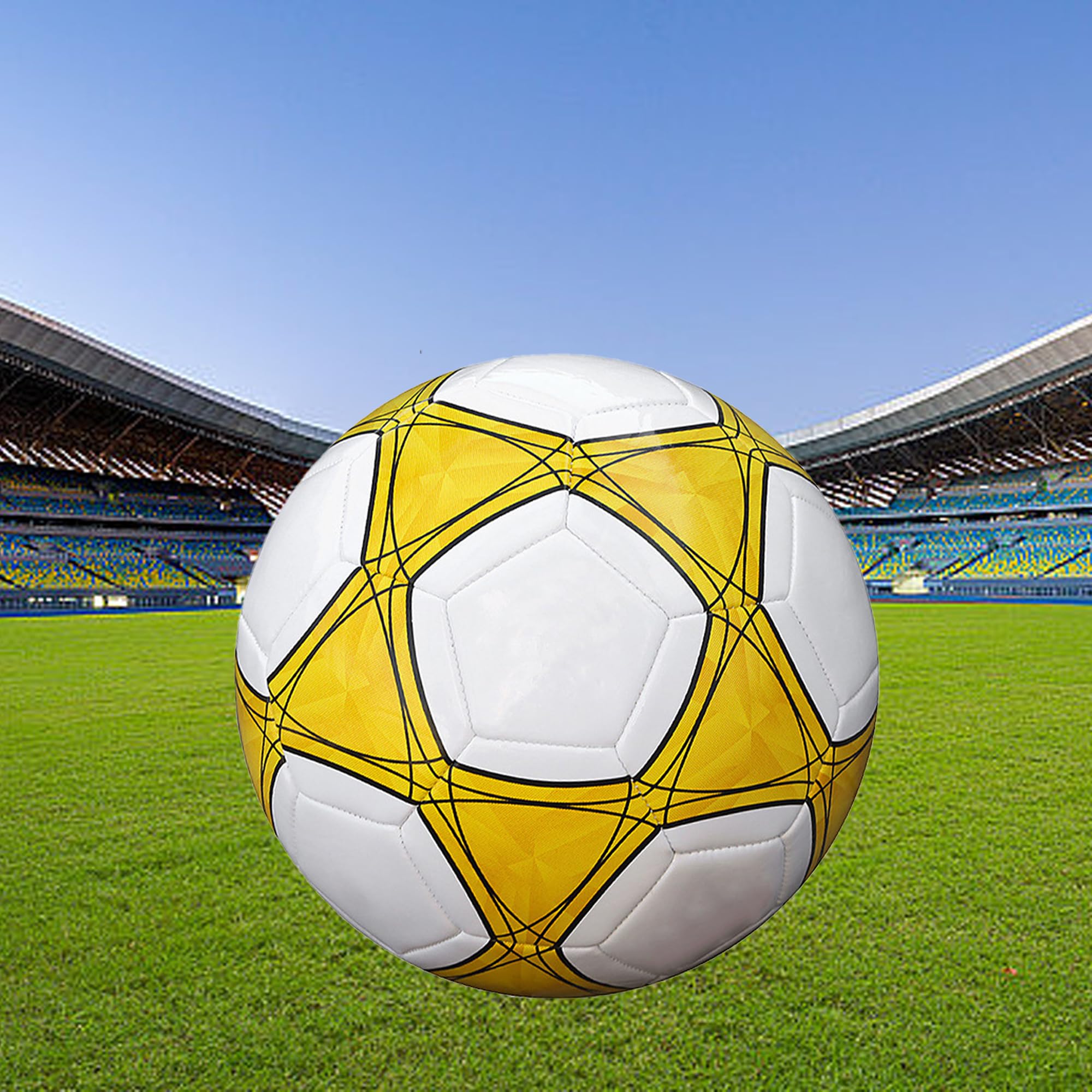 Pallone Da Calcio SUQ In Pelle Sintetica - Taglie 3/4/5 Per Bambini E Adulti, Interno/Esterno