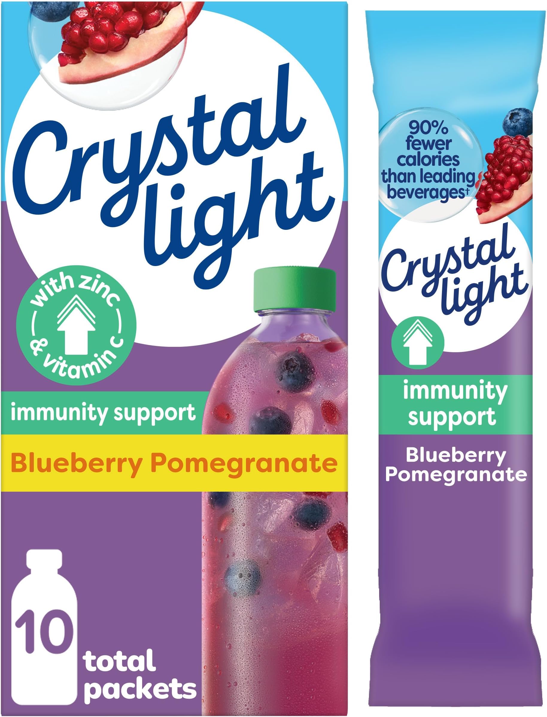 Pure Immunity Blueberry Pomegranate Drink Mix, 10 ct On-the-Go Packets