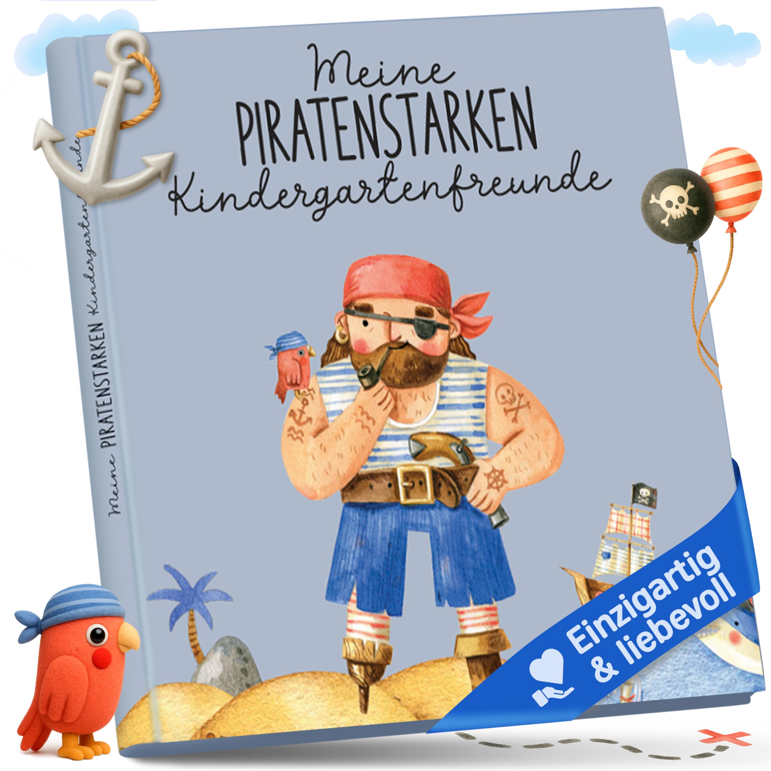 lila liebt dich / Freundebuch Kindergarten Pirat, Freundebuch Kindergarten Junge - Unvergessliche Kindergartenmomente festhalten