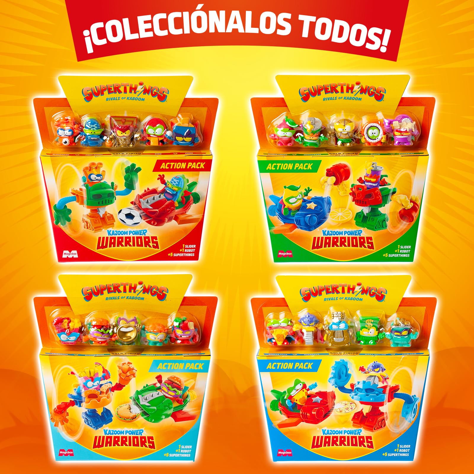 SUPERTHINGS KAZOOM Power Warriors – Action Pack. Contiene 5 Superthings (Incluye 1 capitán Dorado), 1 Robot, 1 Slider. Pack 1 de 4 — view 7