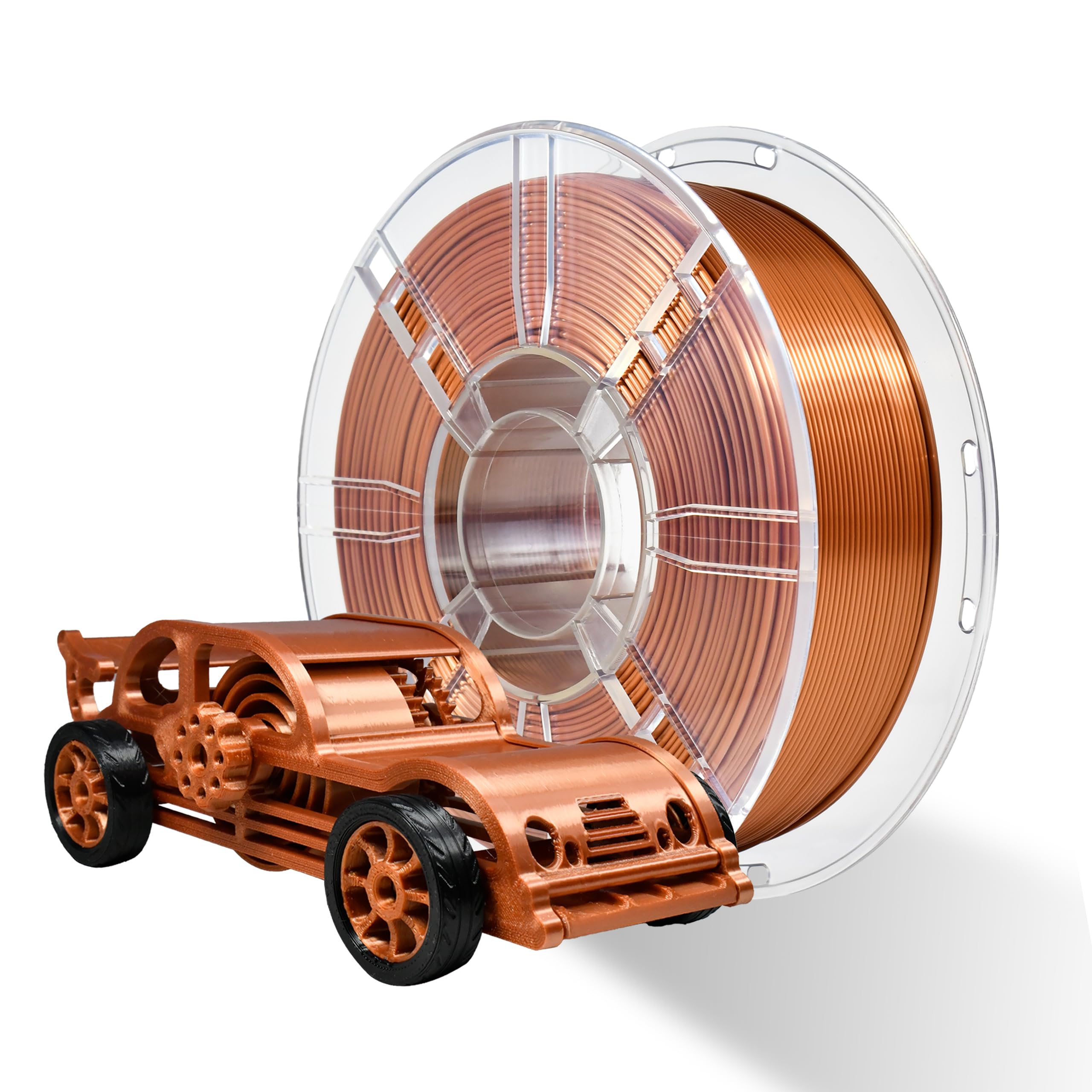 iBOSS PLA Plus (PLA+) 3D Printer Filament 1.75mm,1kg Spool (2.2lbs) Silk Shiny Filament 3D Printing Filament,Dimensional Accuracy +/- 0.02mm,PLA Pro 3D Filament,Fit Most FDM Printer(Slik Copper)