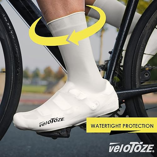 Miniatura 3 de veloToze Cubierta alta de silicona para zapatos con broches  Cubre zapatos de ciclismo de carretera  Impermeable, resistente al viento,