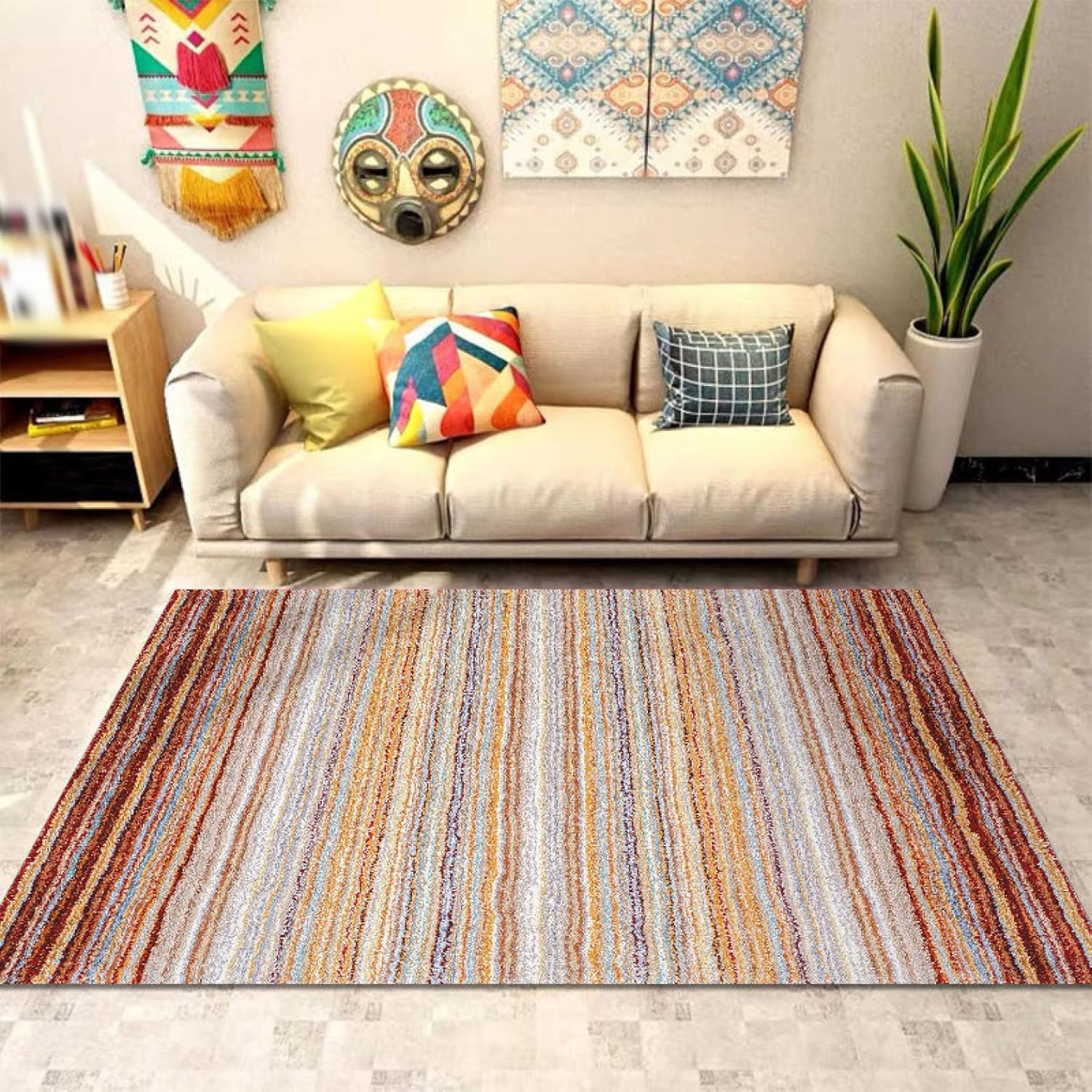 民族柄 ラグ ラグマット アンティーク風 カーペット ネイティブ