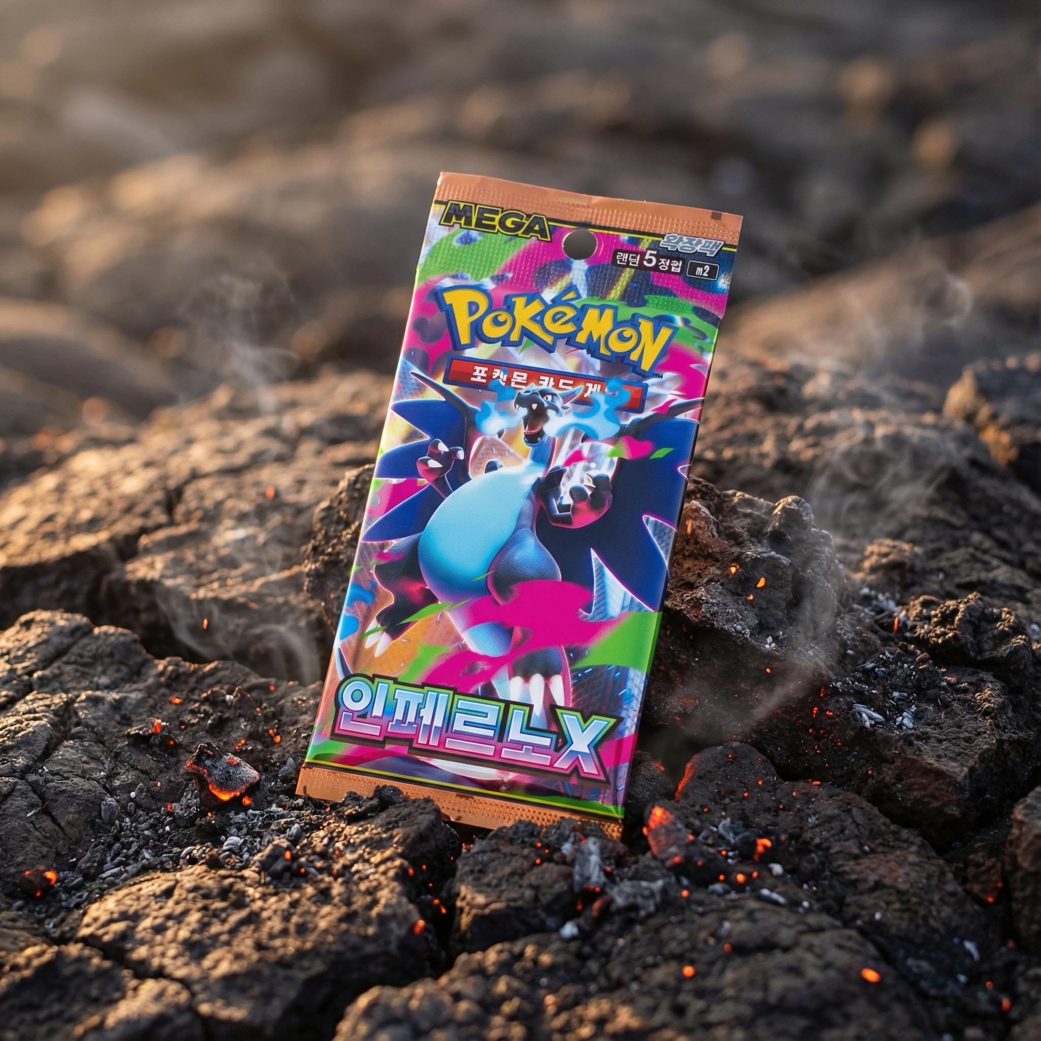 Pokemon Mega Inferno X Booster - Scatola GCC coreana, confezione da 30 booster, 150 carte, originali e nuove sigillate, set Pokemon internazionale per collezionisti e giocatori, M2 Edition