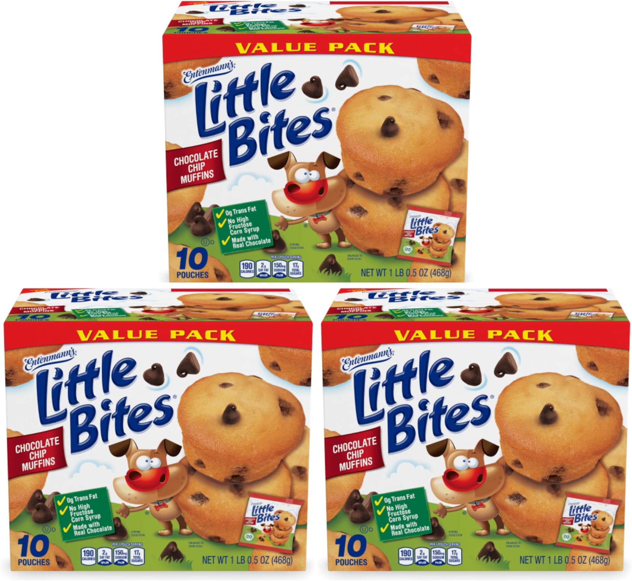 Little Bites Chocolate Chip Mini Muffins | 3 pack (30 pouches total)