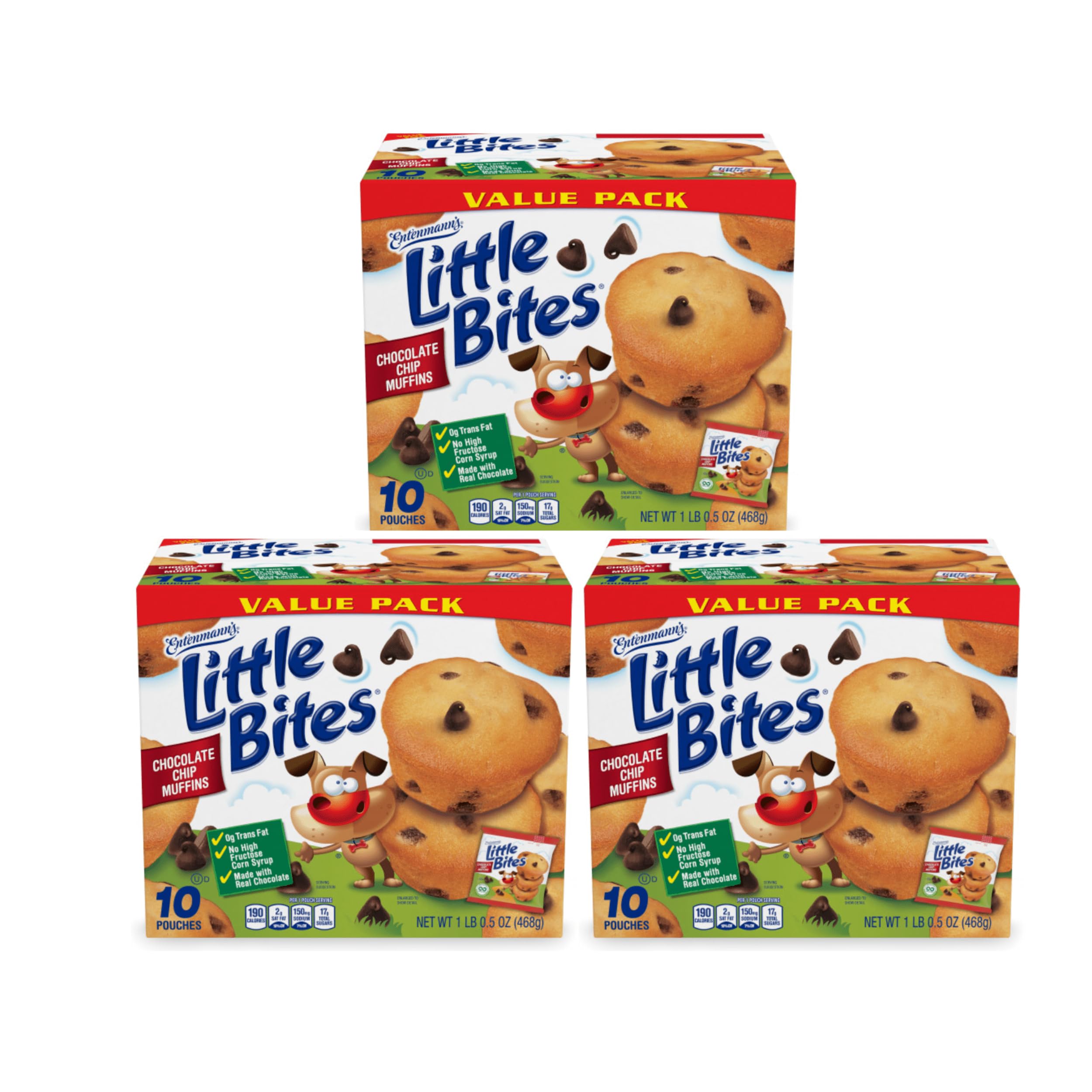 Little Bites Chocolate Chip Mini Muffins | 3 pack (30 pouches total)