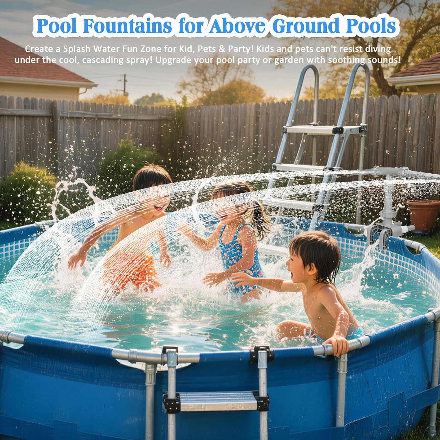Two Outlet Pool Fountain Head Featuring Cycle Rotation for Outdoor Cooling and Oxygenation Waterfall Pool Sprinkle Head