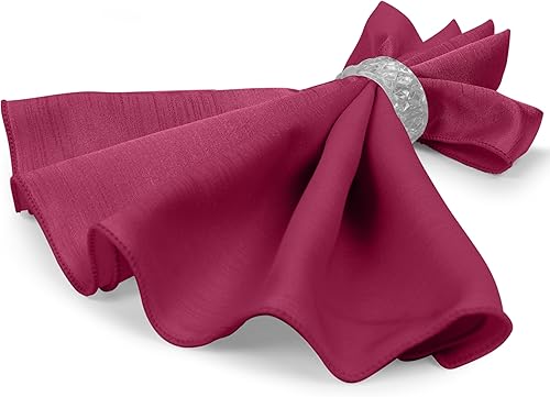 Miniatura 317 de Ultimate Textile -1 docena - Reversible Shantung Satin - Majestic - Servilletas de tela Majestic de 17 x 17 pulgadas color azul pizarra