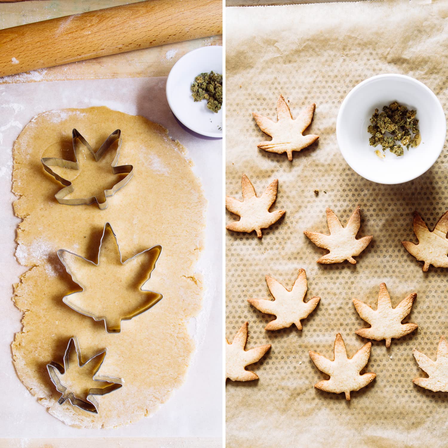 Set Di 3 Stampi Per Biscotti In Acciaio Inox Selecto Bake – Forma A Foglia Di Marijuana. Grandi, Medi E Piccoli, Per Biscotti, Brownies E Decorazioni Alimentari. - 3