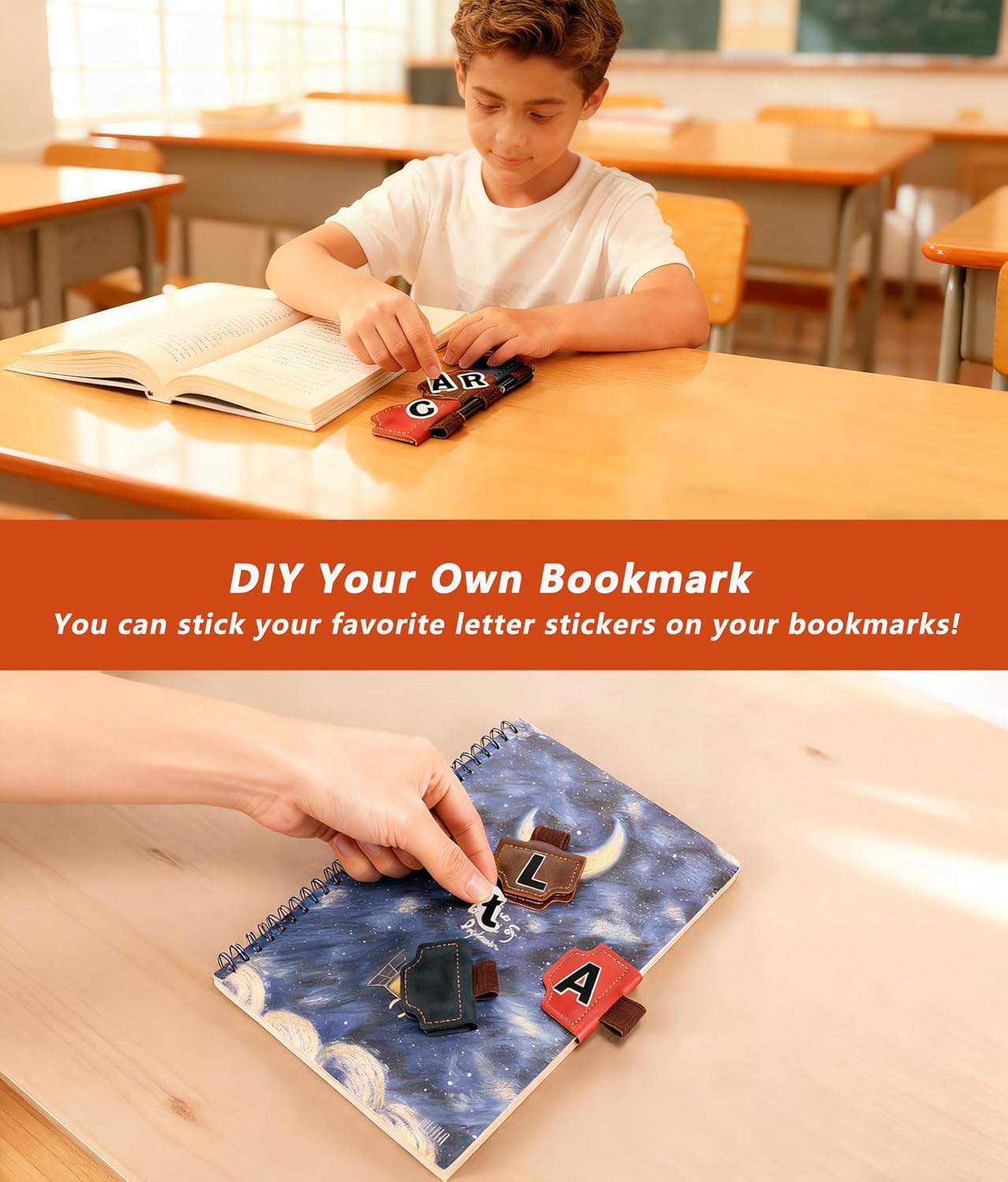 3PCS Magnetic Bookmarks with Pen Holder, Leather Pen Holder Bookmark for Readers,Best Gift for Book Lovers, Convenient Reading Accessories. - Image 3