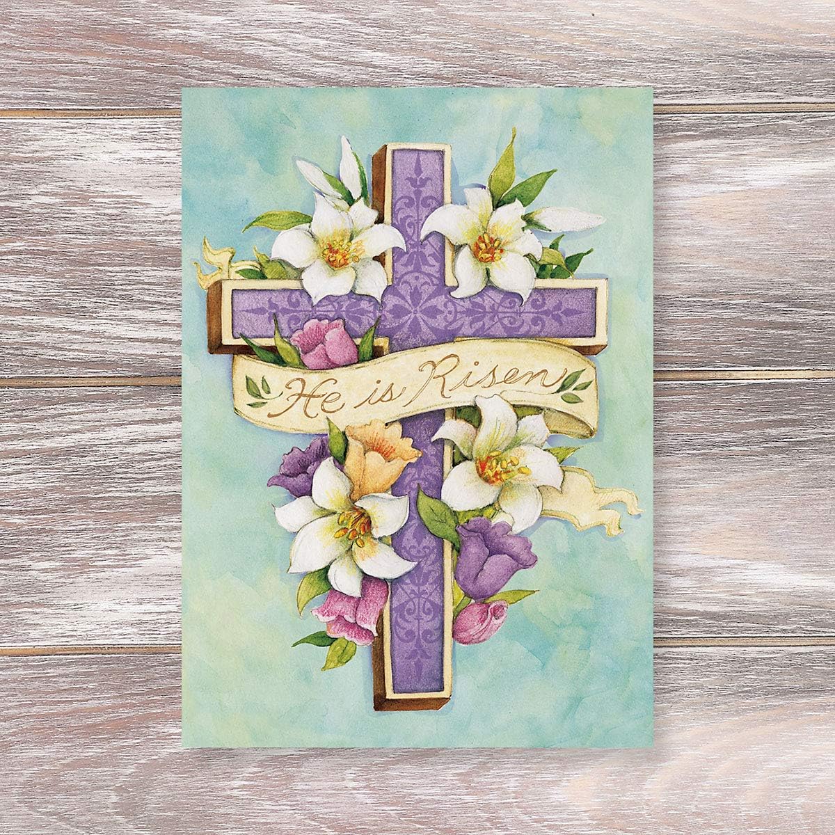 Current Easter Cross Religious Value Greeting Card Set - Value Pack of 8 Cards for Kids & Adults With White Envelopes, 1 Design Prints, Large 5" x 7" Greetings - Image 7
