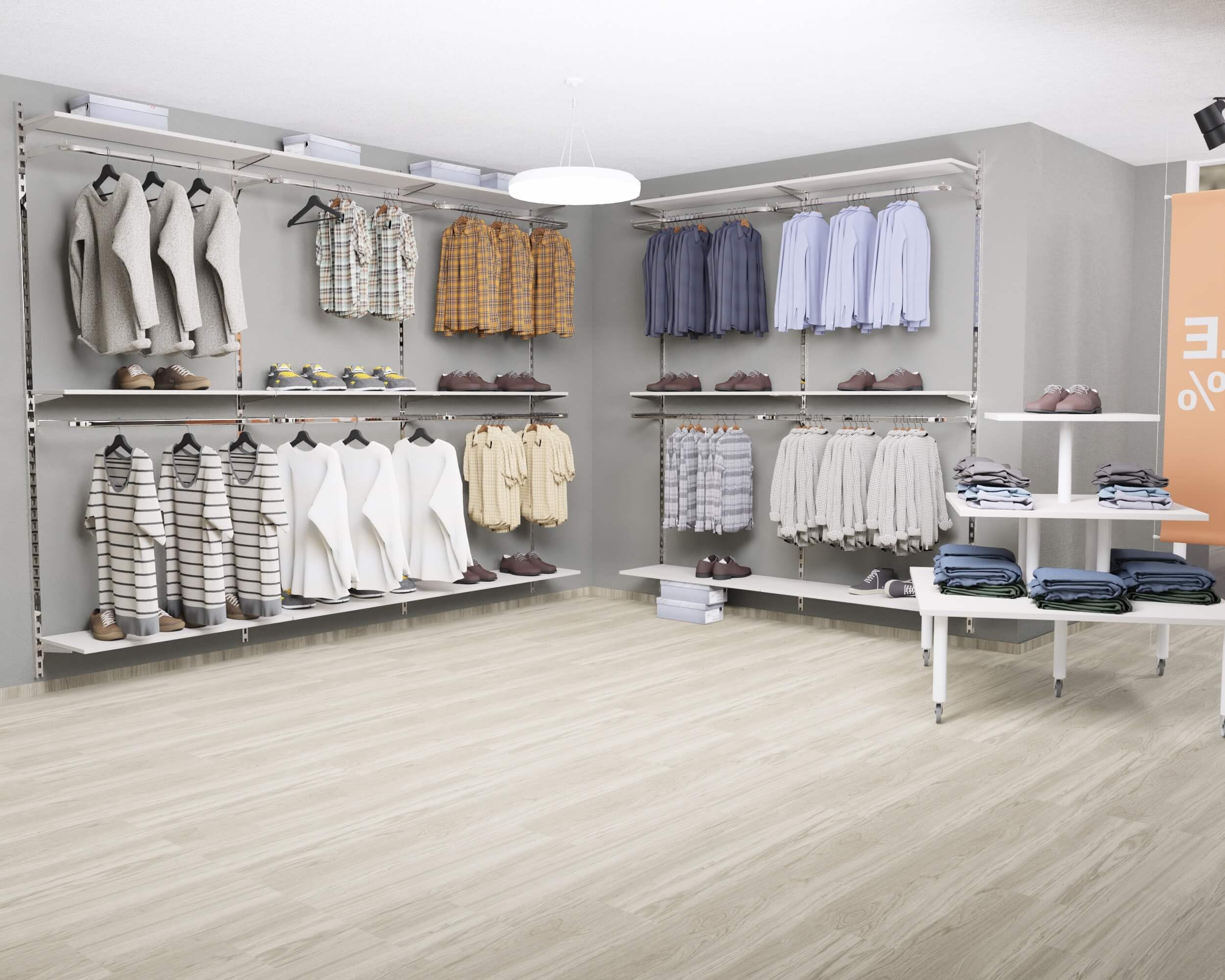 WOLTU industrielle Kleiderstange Wand,Garderobe für begehbaren WOLTU industrielle Kleiderstange Wand,Garderobe für begehbaren