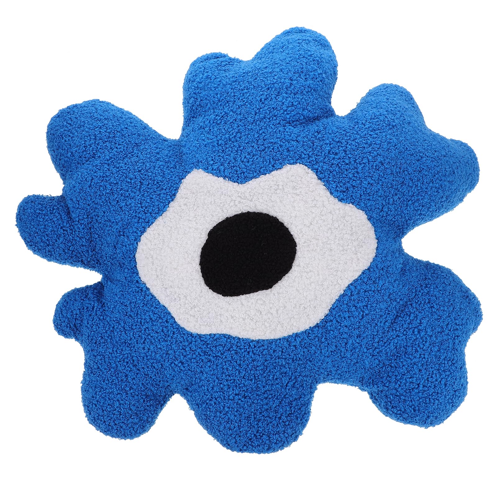 WOONEKY Cojín Decorativo Forma de Flor Azul de Felpa para Sofá