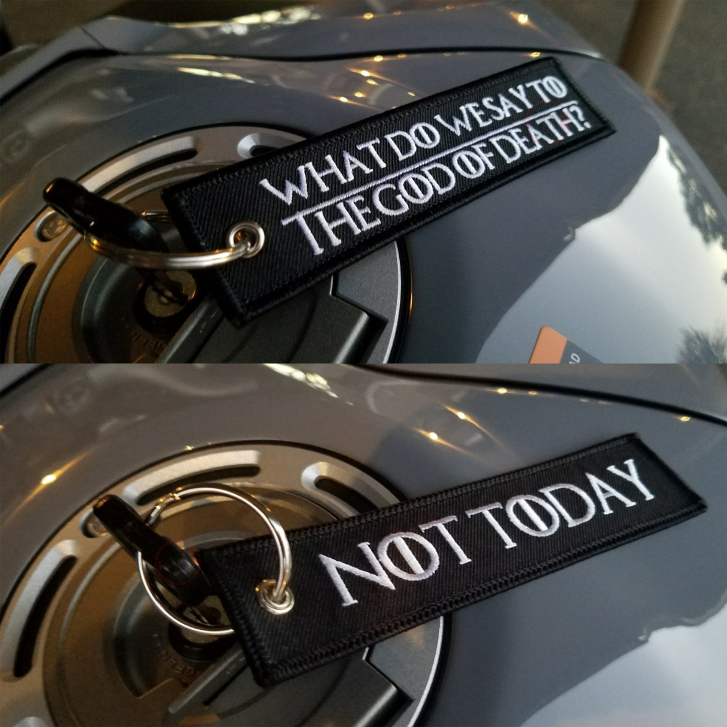 MotoLoot Schlüsselanhänger für Motorräder, Roller, Autos, tolles Geschenk, God of Death